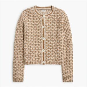 J. Crew Factory Tweed Cardigan Slouchy Sweater Lady Jacket Style# CD422 Size XL